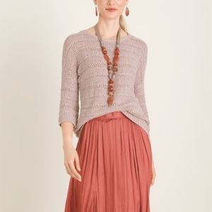 Chicos | NWOT Shine Stitch Detail Pullover Sweater